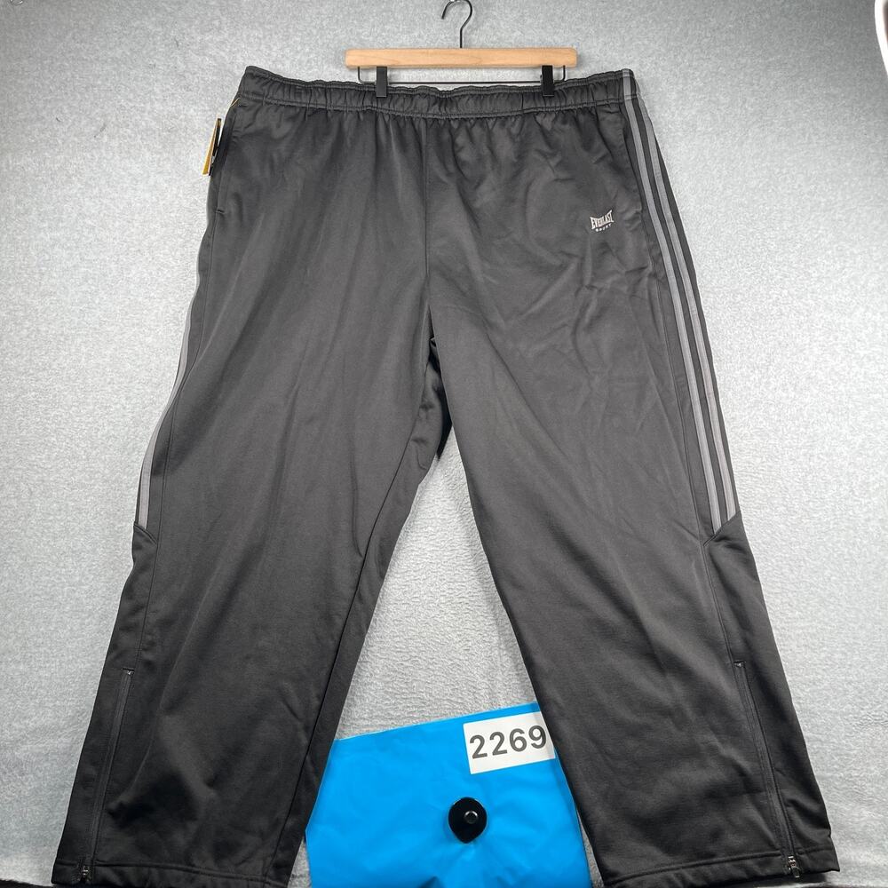 Everlast Sport Track Pants Black Zip Leg Mens 3XL NEW NWT